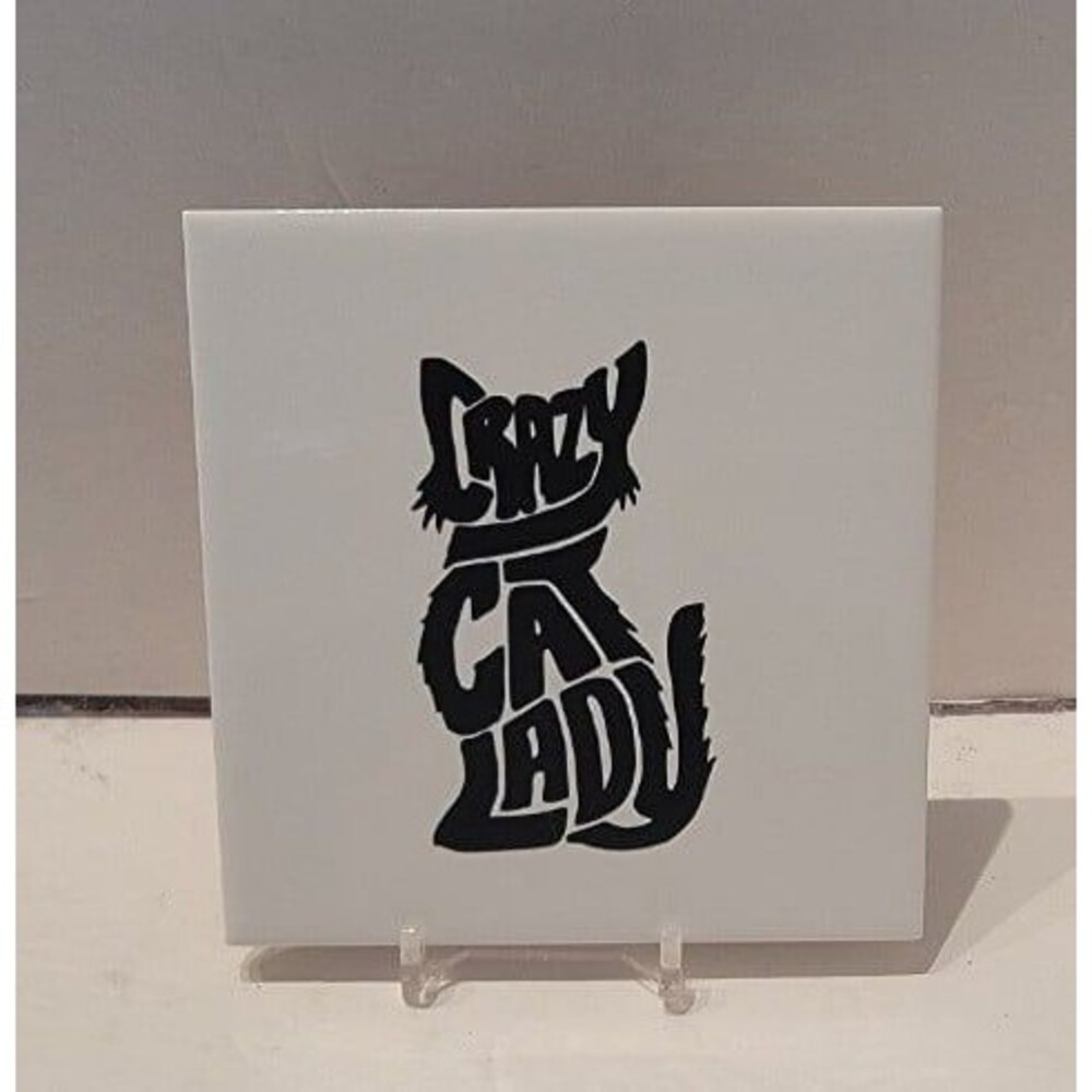Crazy Cat Lady Ceramic Tile Coaster